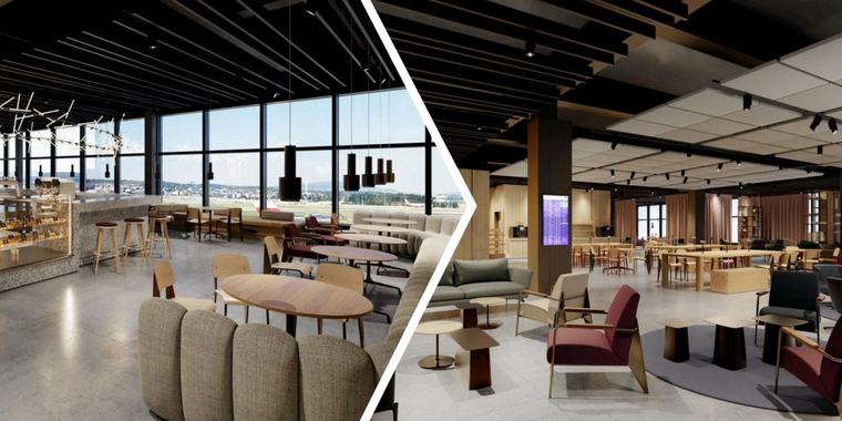 So sehen die neuen Swiss-Lounges aus